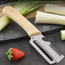 2026 New Paring Knife with Wooden Handle | Stainless Steel Fruit & Vegetable Peeler 2-in-1 Kitchen Tool | Ergonomic Handle Cutting Knife