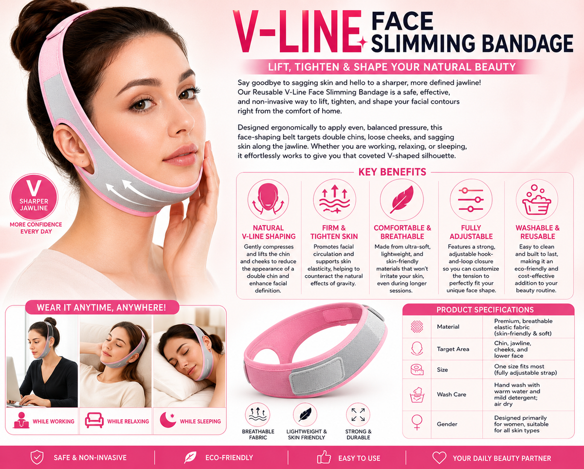 V-Line Face Slimming Bandage | Reusable Chin Lift & Cheek Shaper Belt
